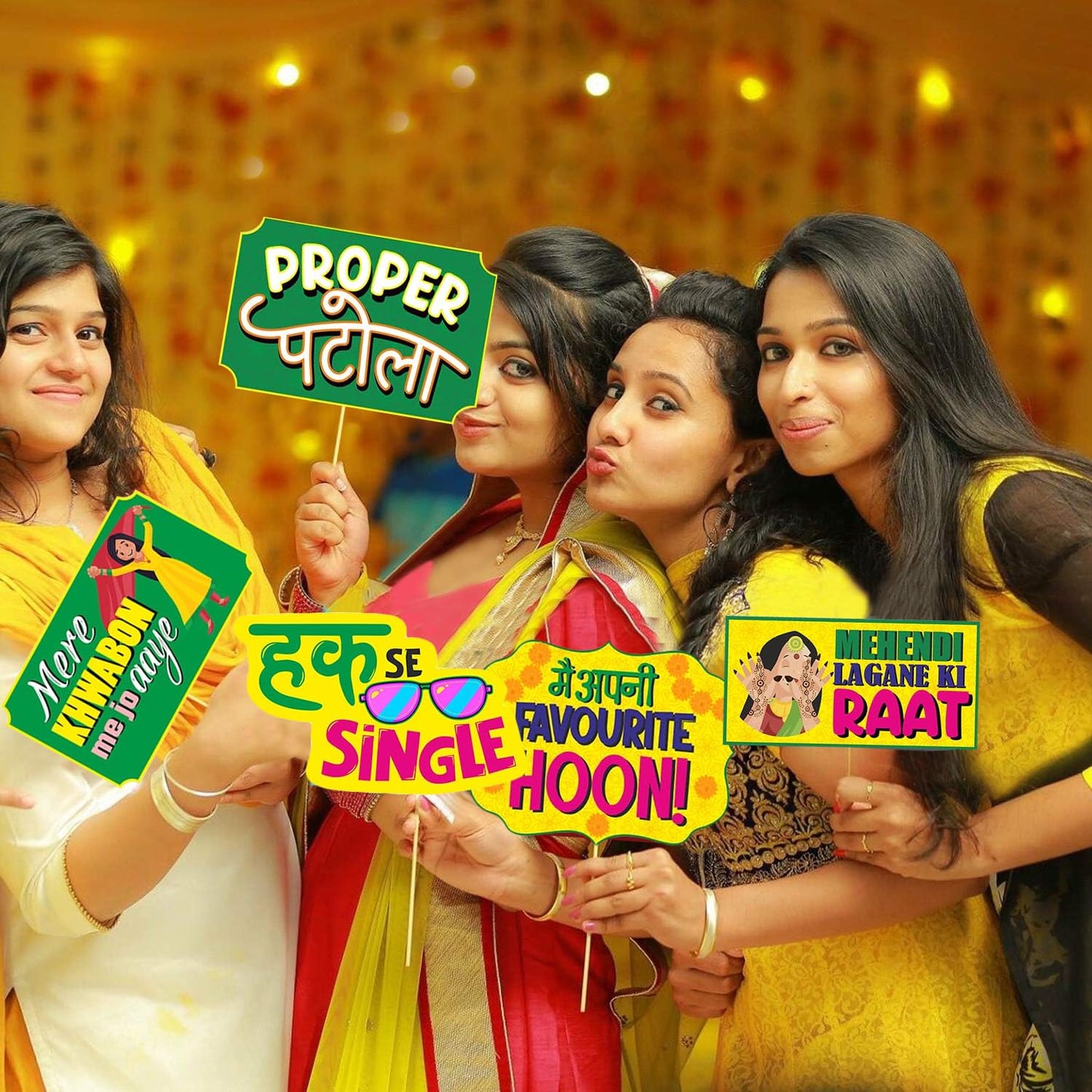Mehndi photobooth props-23 pieces