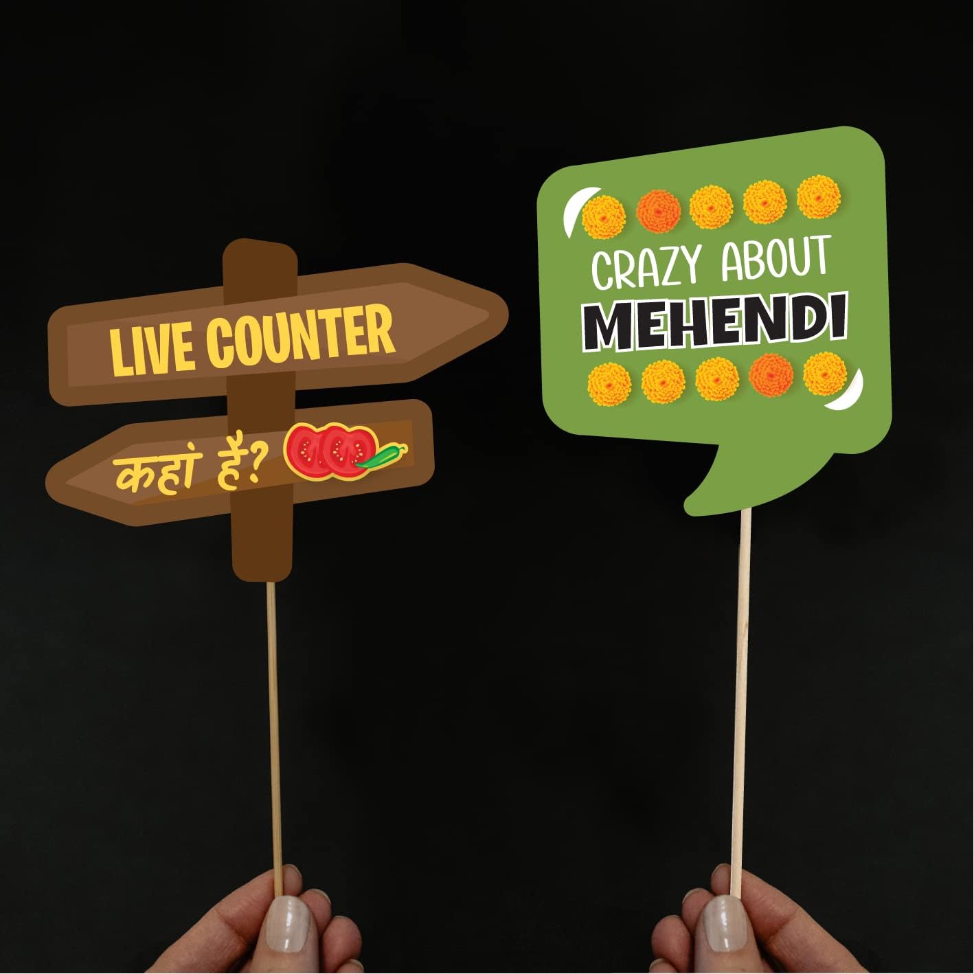 Haldi photobooth props-42 pieces