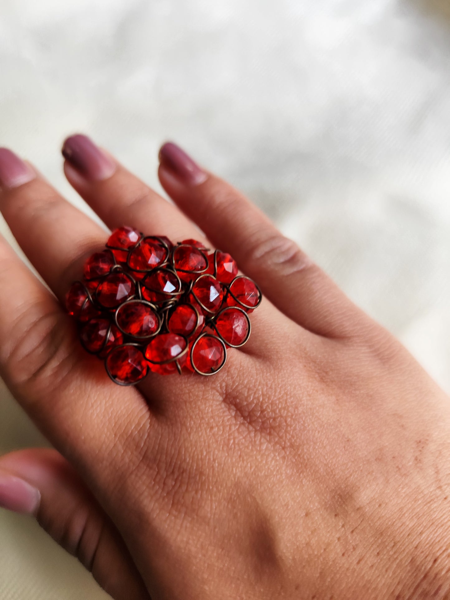 Red rose ring