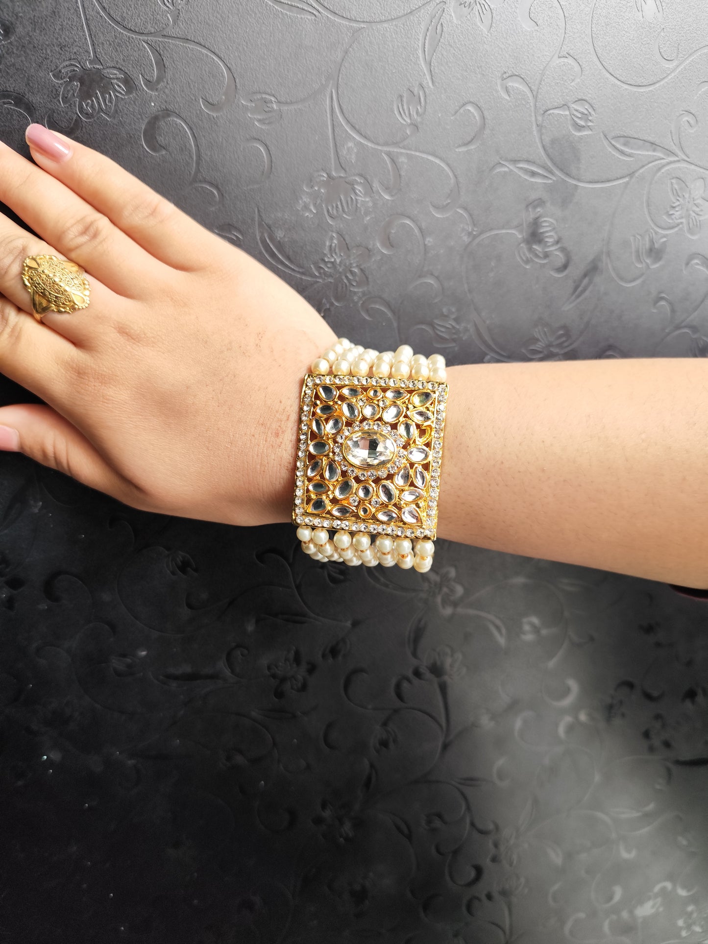 White Beads Bracelet