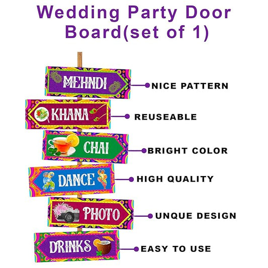 wedding party door board (set of 1)