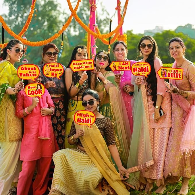 Haldi photobooth props-20 pieces