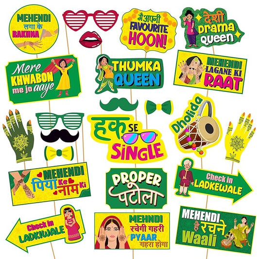 Mehndi photobooth props-23 pieces