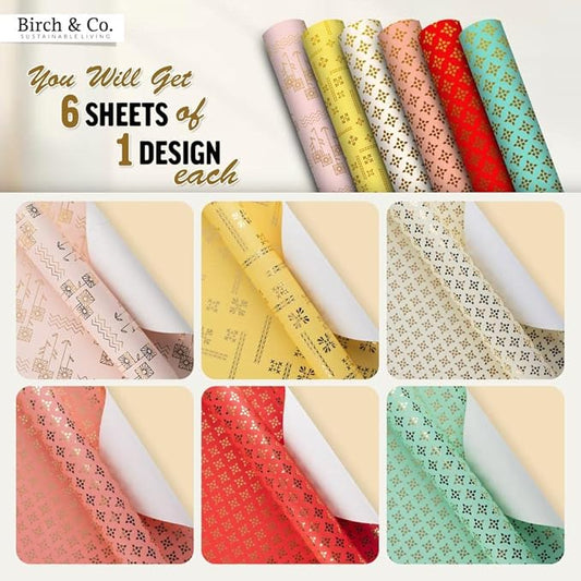 gift item wrapping paper (set of 6)
